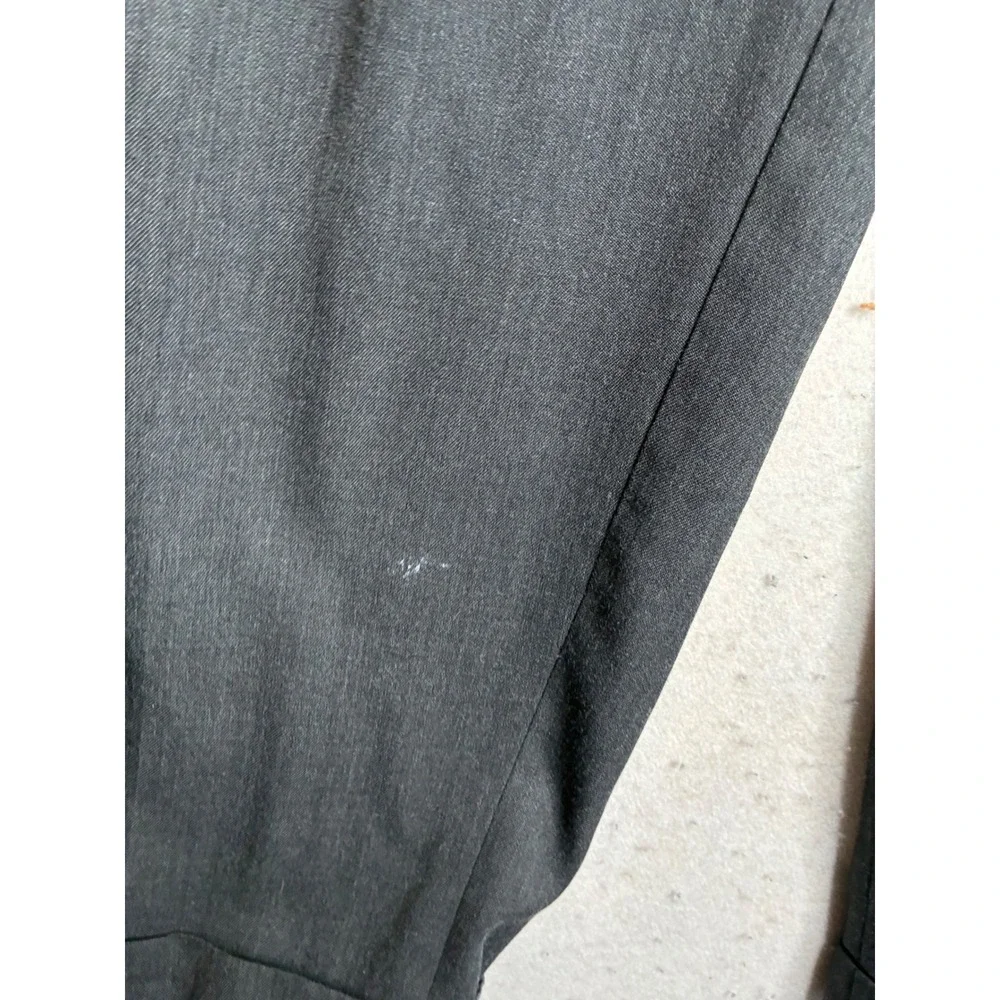 Joseph & Feiss Mens 40x30 Pleated Dress Pants Gray Wool Blend Cuffed Trousers